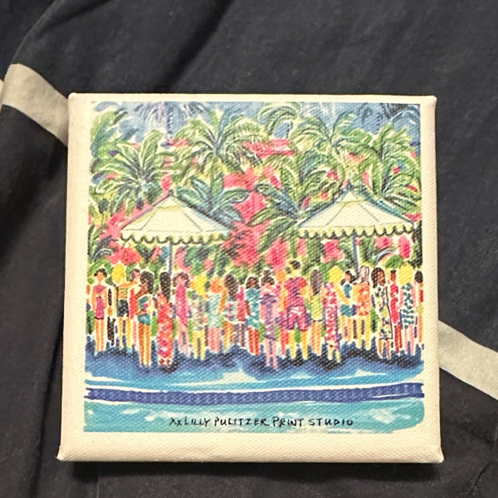 Colorful printed Canvas Art with Tropical Scene